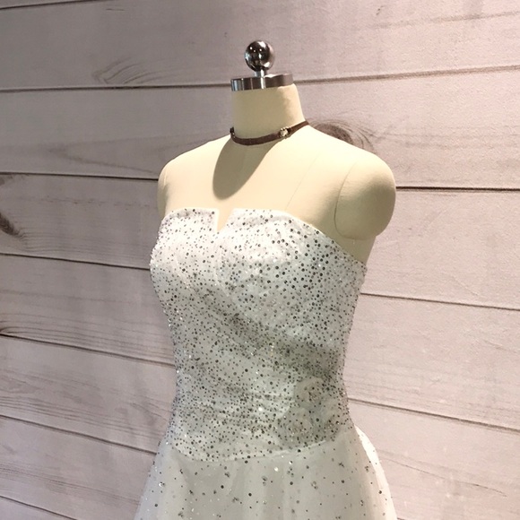 Strapless Sequined Gown w/Tule Skirt - Size 7/8 - Picture 3 of 10